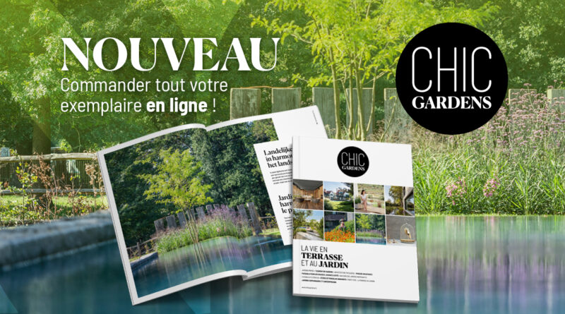 banner CHIC GARDENS édition printemps/été 2024 : votre magazine pour la vie en terrasse et au jardin