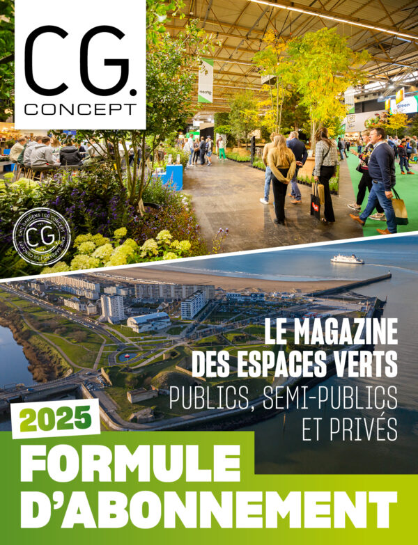 Formule d'abonnement CG Concept 2025: la revue spécialisée sur les espaces verts publics, semi-publics et privés